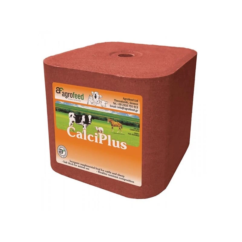 Bloc de sare CalciPlus Block - 5kg, Bogat in calciu, Sare de lins