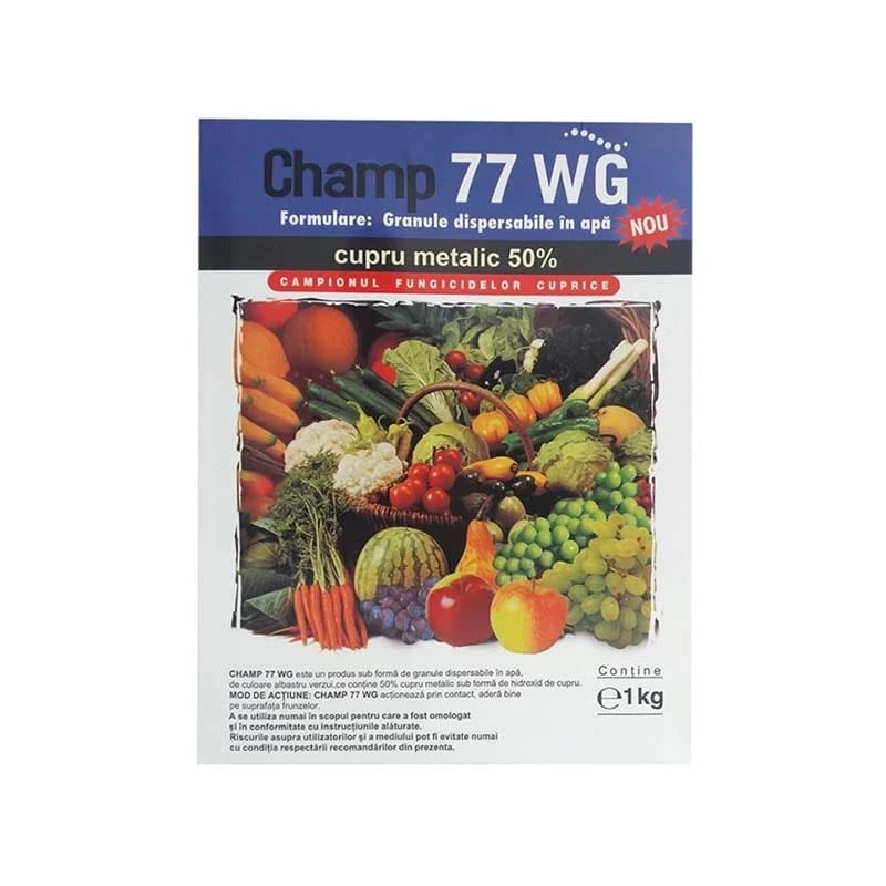 Fungicid Champ 77 WG - 1kg, Cupru, Tratament pomi, Vita de vie, Mana, Rapan