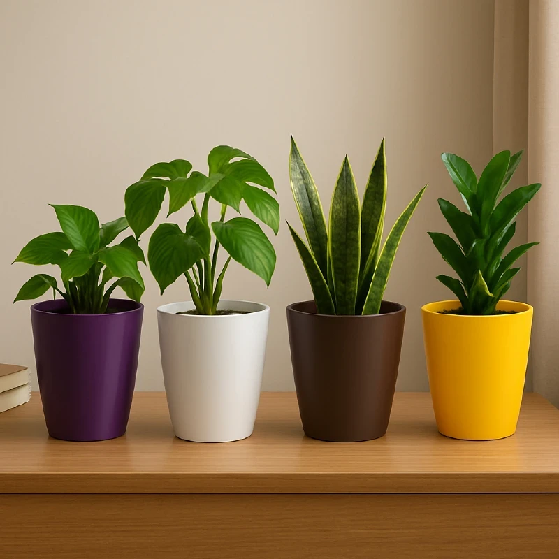 Ghiveci decora 1 verde, 0.8 Litri