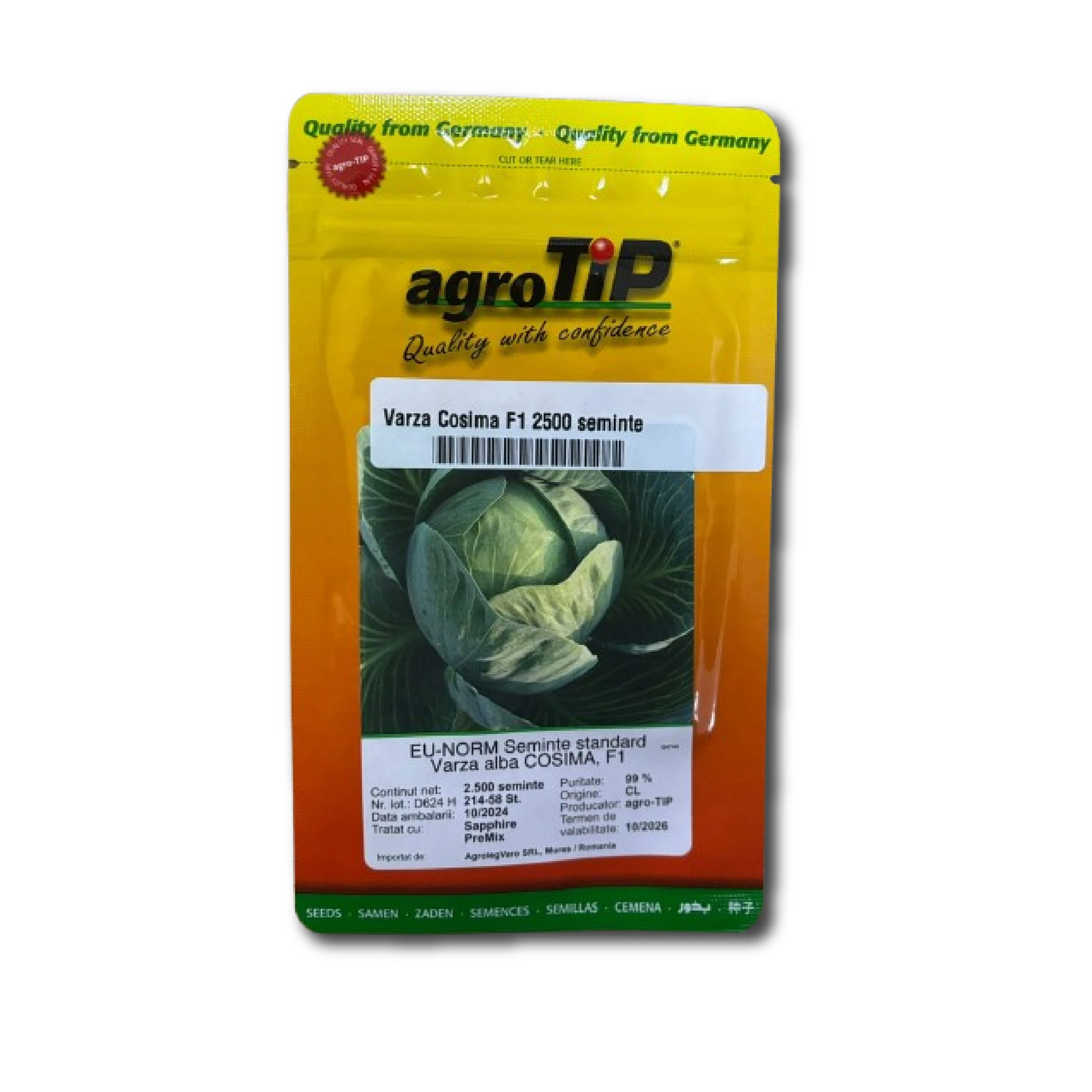 Seminte Varza CRUSOE F1, 2500 seminte